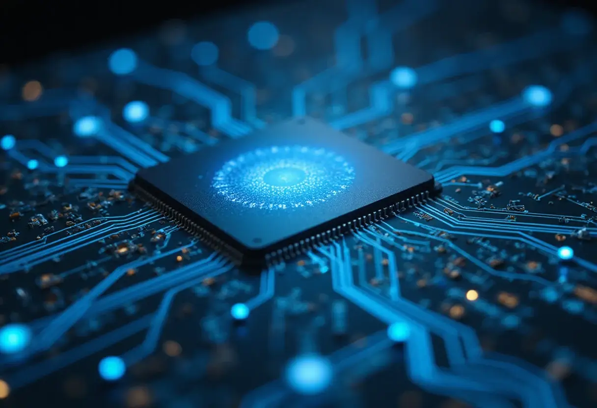 Random access quantum memory lets one processor select among seven storage cells